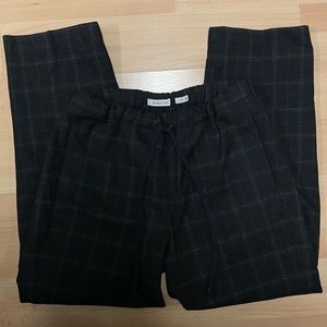 Aritzia Babaton Drawstring Plaid Pant XS